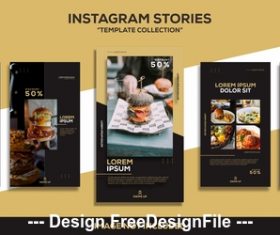 Gourmet post design templates vector