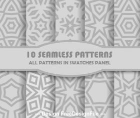 Gray geometric seamless pattern vector