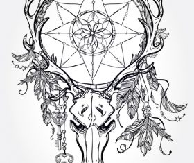 Hand drawn decorative pattern vector