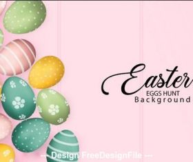Hand painted Easter egg background vector