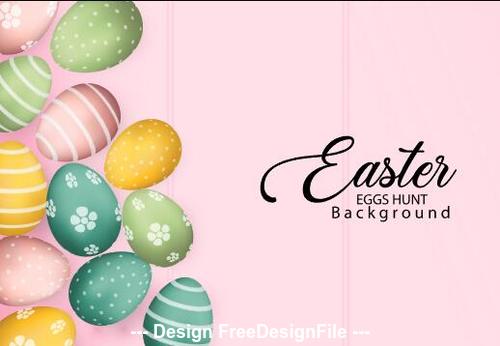 Hand painted Easter egg background vector