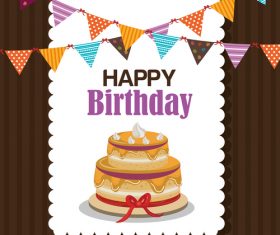 Happ birthday design greeting card vector