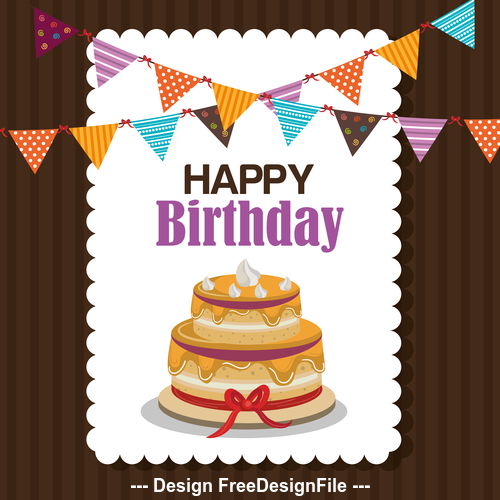 Happ birthday design greeting card vector