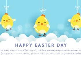 Happy easter day illustration vector