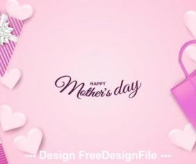 Happy mothers day vector greeting card