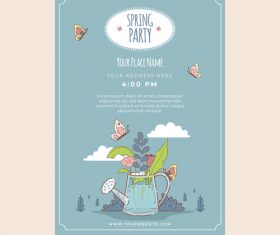 Happy spring party vector