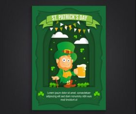 Happy st patricks day poster vector