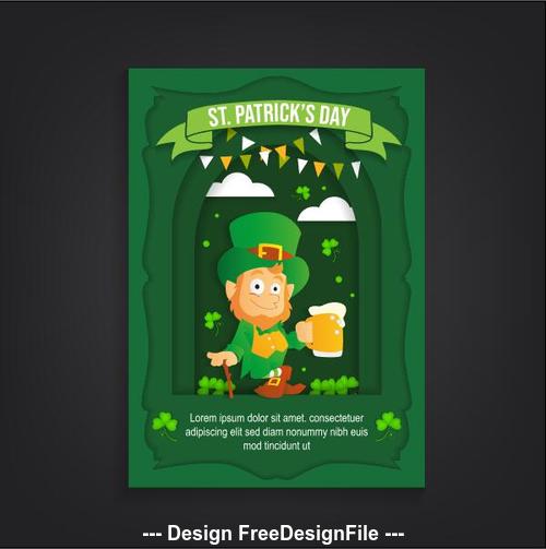 Happy st patricks day poster vector