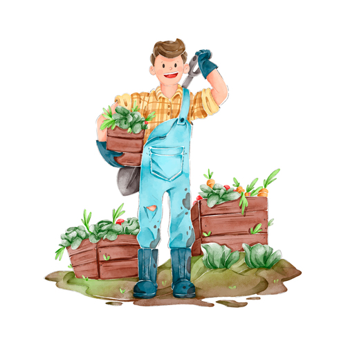 Harvest cartoon illustration vector