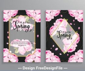 Hello spring poster vector