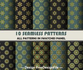 Hexagonal petals seamless pattern vector