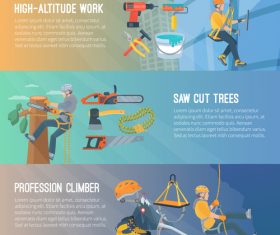 High-altitude work banner vector
