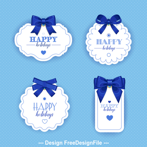 Holiday gift tags vector