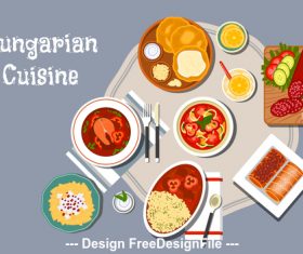 Hungarian cuisine vector