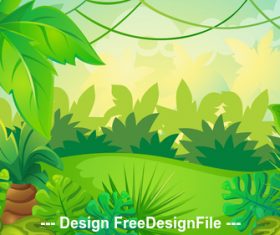 Illustration of beautiful natural landscape vector