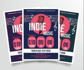 Indie music poster vector