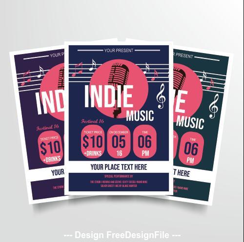 Indie music poster vector