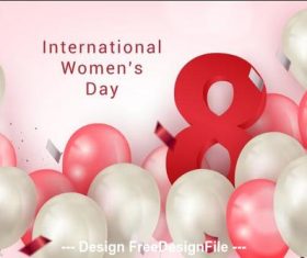 International woman day greeting card vector