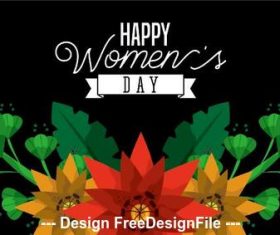International womens day greeting card design vector