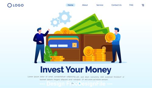 Invest your money cartoon illustration vector