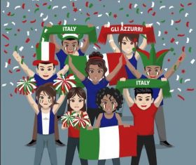 Italy fan club vector