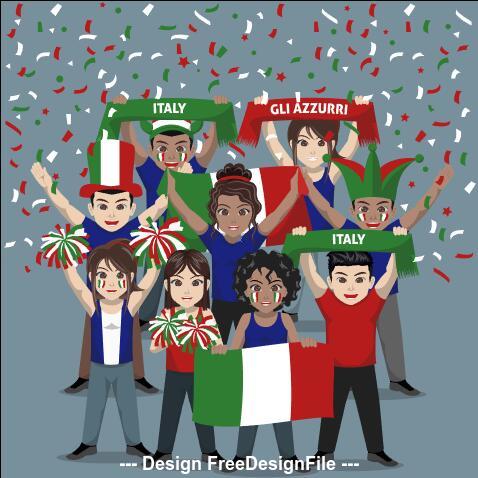 Italy fan club vector