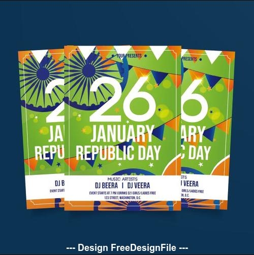January republic day poster vector