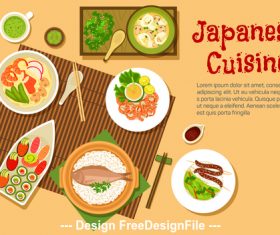 Japanese cuisine vector