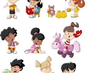 Kids cartoon vector