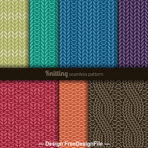Knitted seamless pattern vector