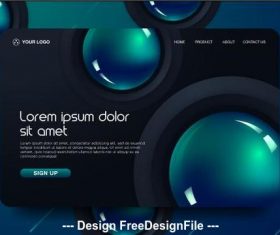 Landing page website vector design