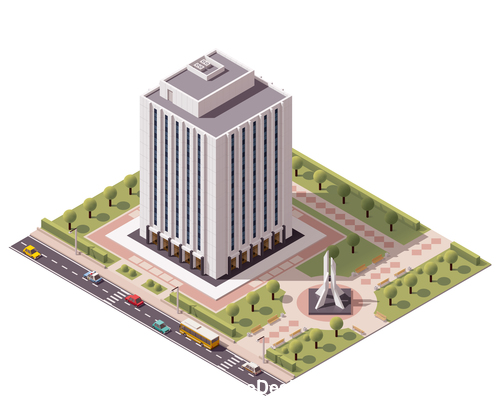 Landmark building vector