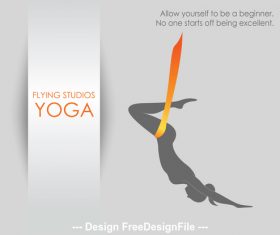 Learn aerial yoga logo vector