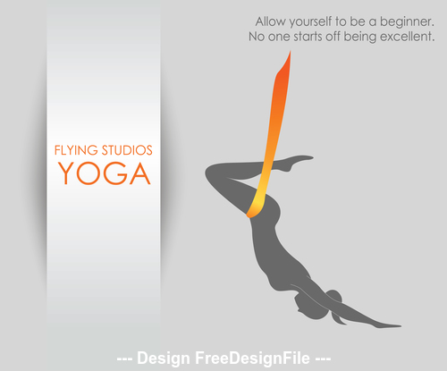 Learn aerial yoga logo vector