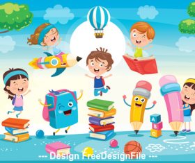 Learning cartoon vector