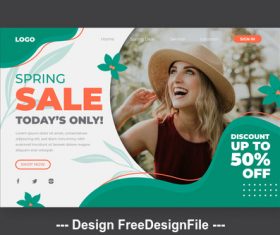 Limited time special sale page template vector