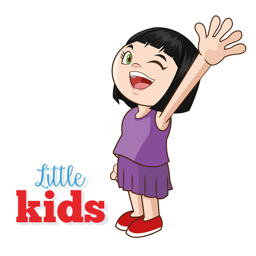 Little girl cartoon character vector