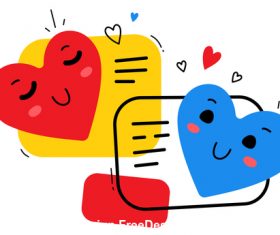 Love communication illustration vector