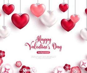 Luxurious Valentines day template vector