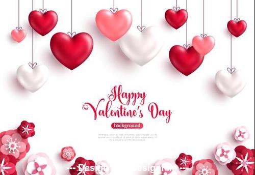Luxurious Valentines day template vector