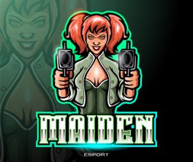 Maiden shooter logo vector