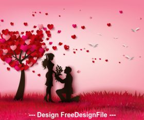 Make an offer of marriage vector