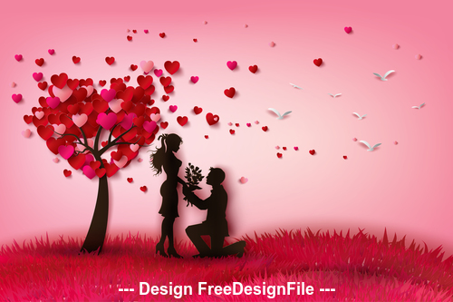 Make an offer of marriage vector