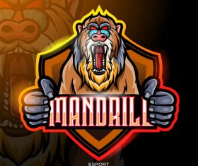 Mandrill logo vector