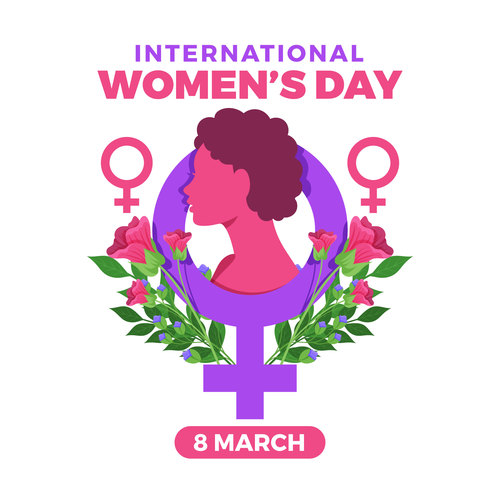 March 8 world womens day logo vector
