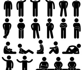 Matchstick men vector