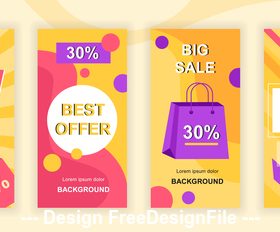 Mega sale instagram stories social media template vector