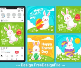 Mobile easter cover vector