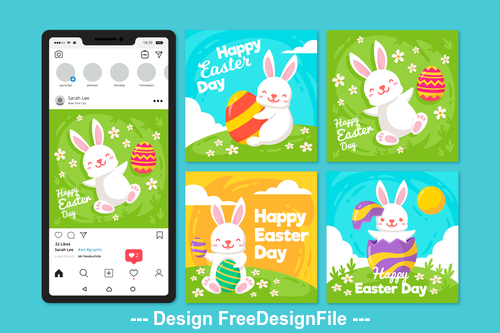 Mobile easter cover vector