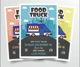 Mobile sale food truck poster vector